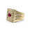 Thumbnail: Men's Diamond Ring with Ruby Center Stone