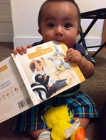 Child with book