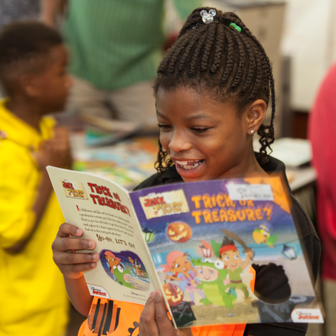 Child with book