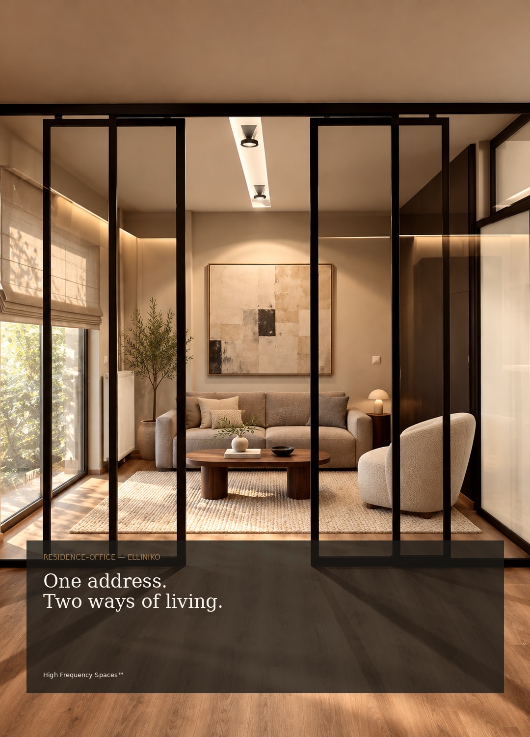 Private medical office and waiting corner in the Residence–Office Elliniko