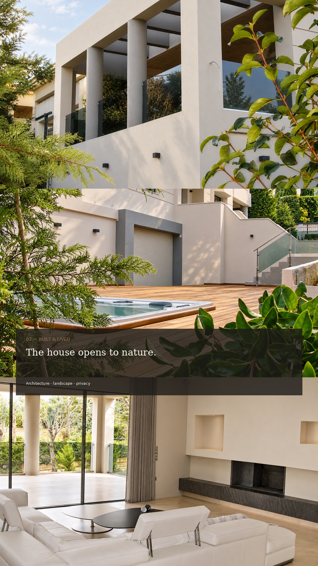 Main living and dining spaces at the Kefalari Residence