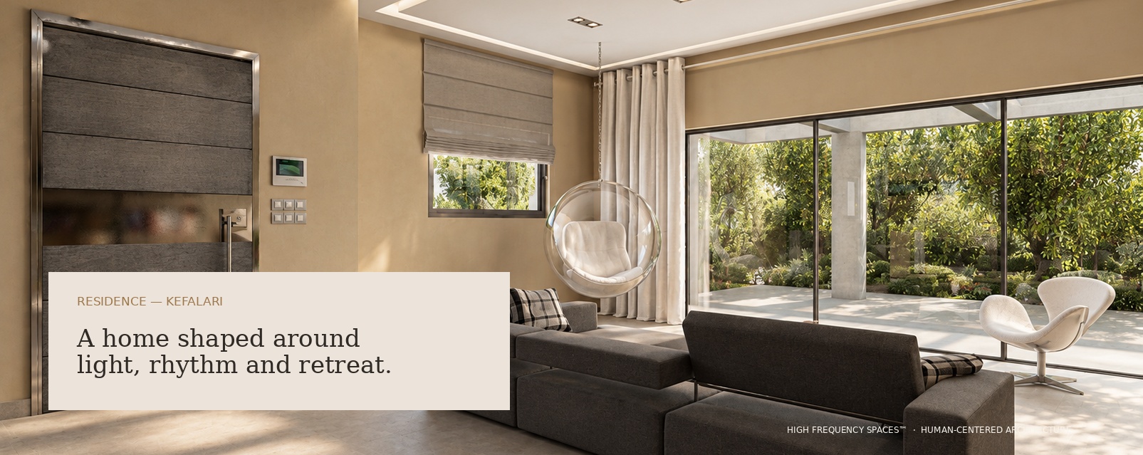 Luxury private residence in Kefalari, Athens, designed by V-Architects with garden views and layered living spaces