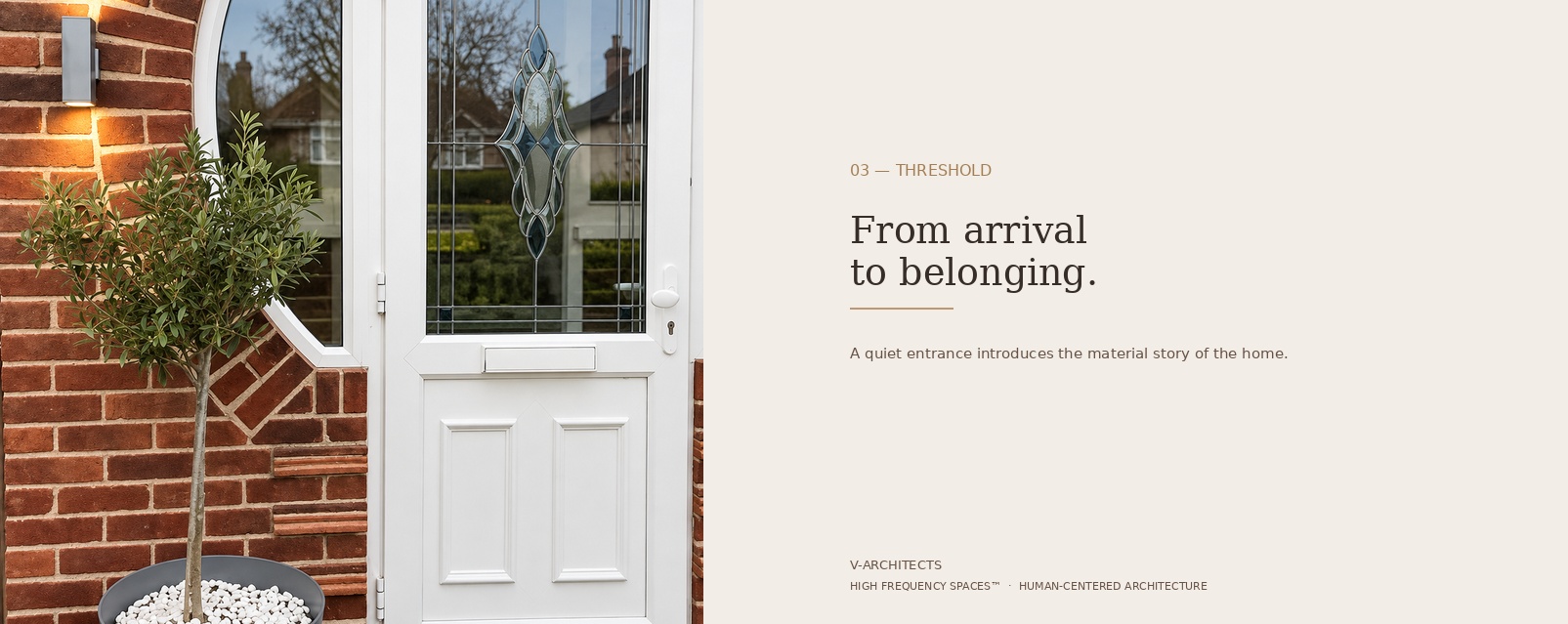 Entrance threshold and arrival story at the London Residence