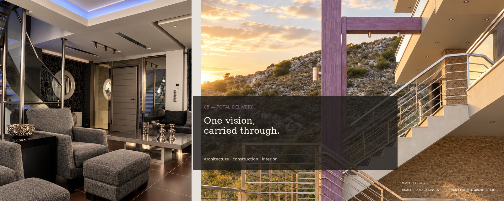 Complete architectural delivery of the Chaidari residence.