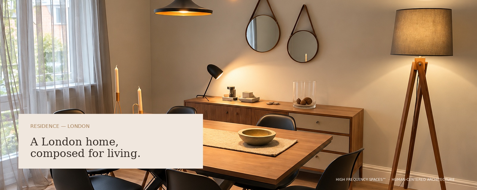 London Residence dining room interior designed by V-Architects