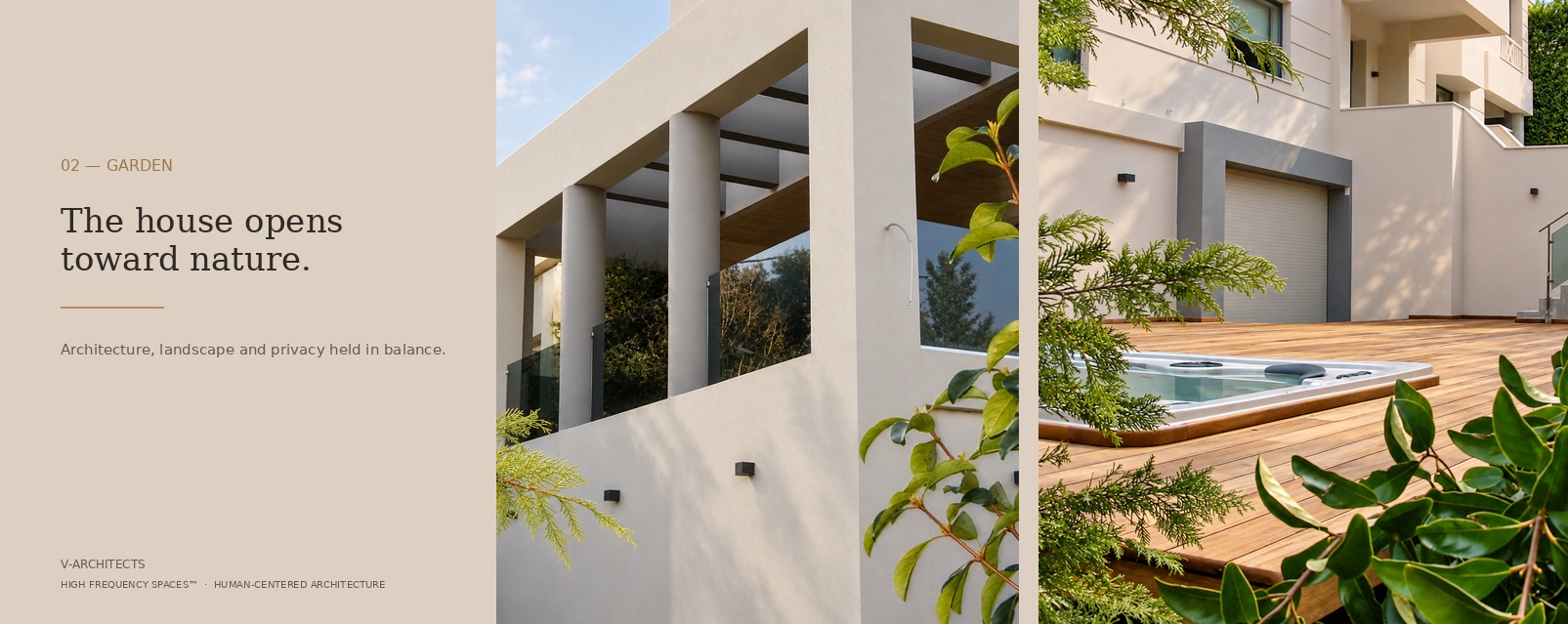 Kefalari Residence relationship between architecture, landscape and outdoor living