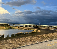 a bridge going over water near the start of the LOST 118 race