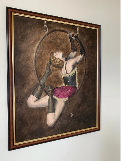 Thumbnail: Trapeze - Original Acrylic on Canvas Board Framed