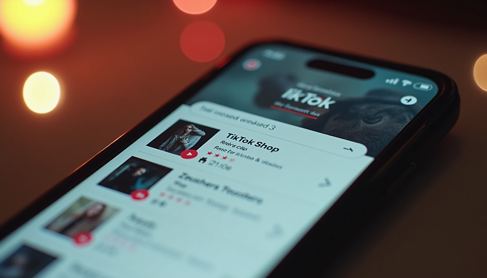 Tela do TikTok