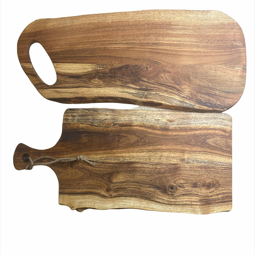 Thumbnail: Handmade Live Edge Acacia Charcuterie Board - XL oval