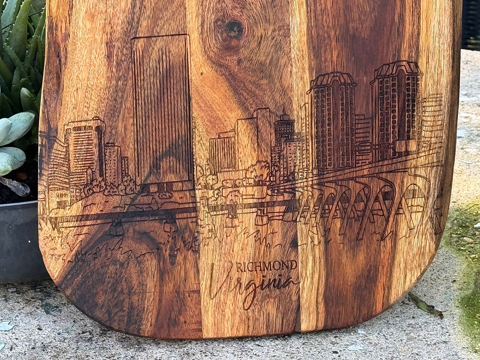 Thumbnail: RVA  or Richmond Skyline Cutting boards
