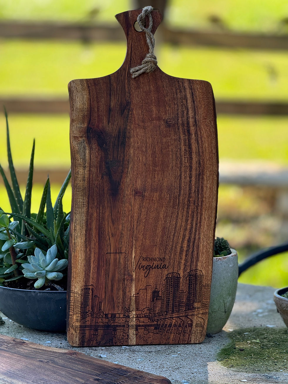 Thumbnail: RVA  or Richmond Skyline Cutting boards