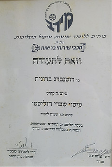 תעודת סיום קורס עיסוי שבדי הוליסטי