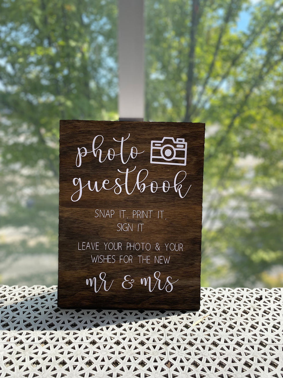 Wooden Table Sign 11 x 15 inches