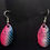 Thumbnail: fishy looking earrings pink and blue