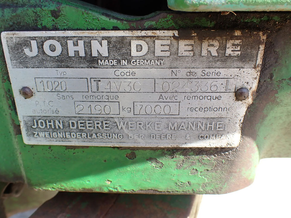 Miniature : John Deere 1020V Vineyard Diesel.