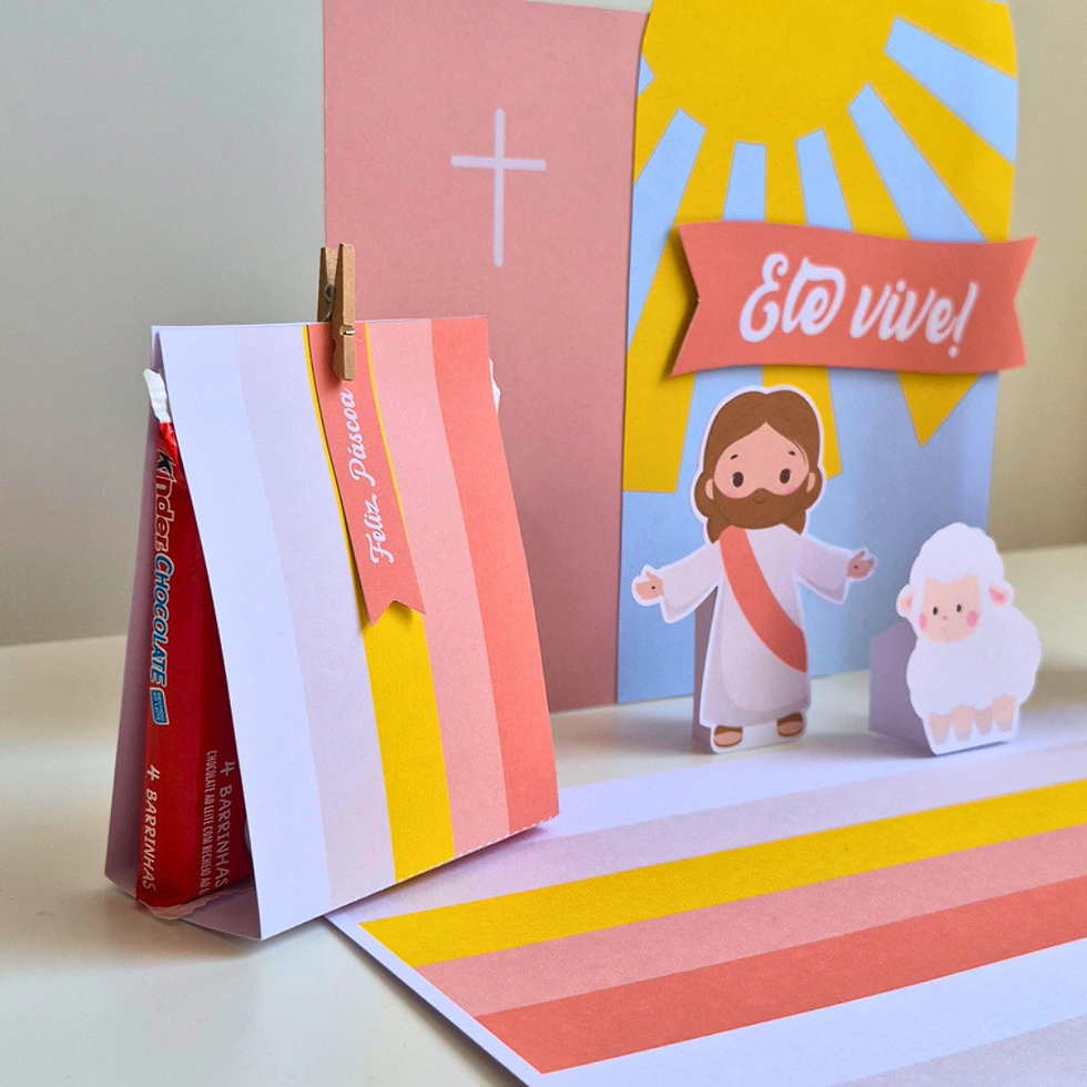 Miniatura: KIT DIGITAL PARA MESA POSTA/ CESTA - ELE VIVE!