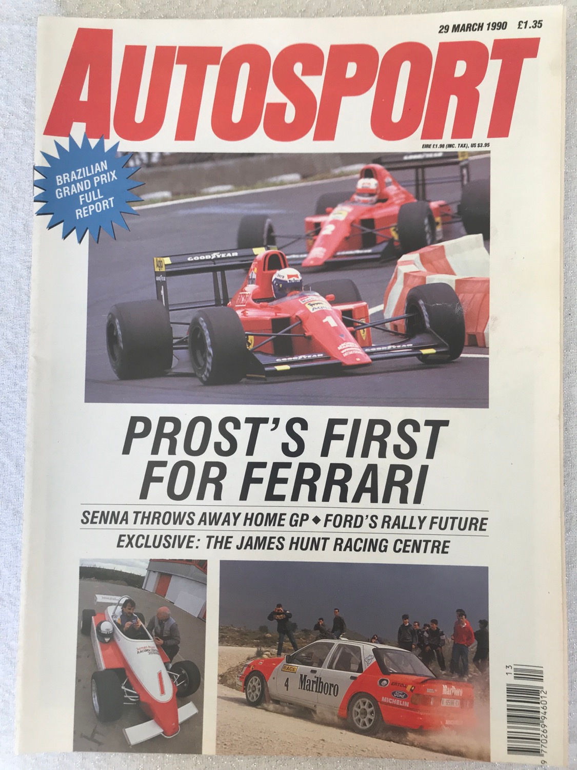 Autosport Magazine 29 March 1990 Prost Ferrari Wins Brazilian F1 GP John Cleland