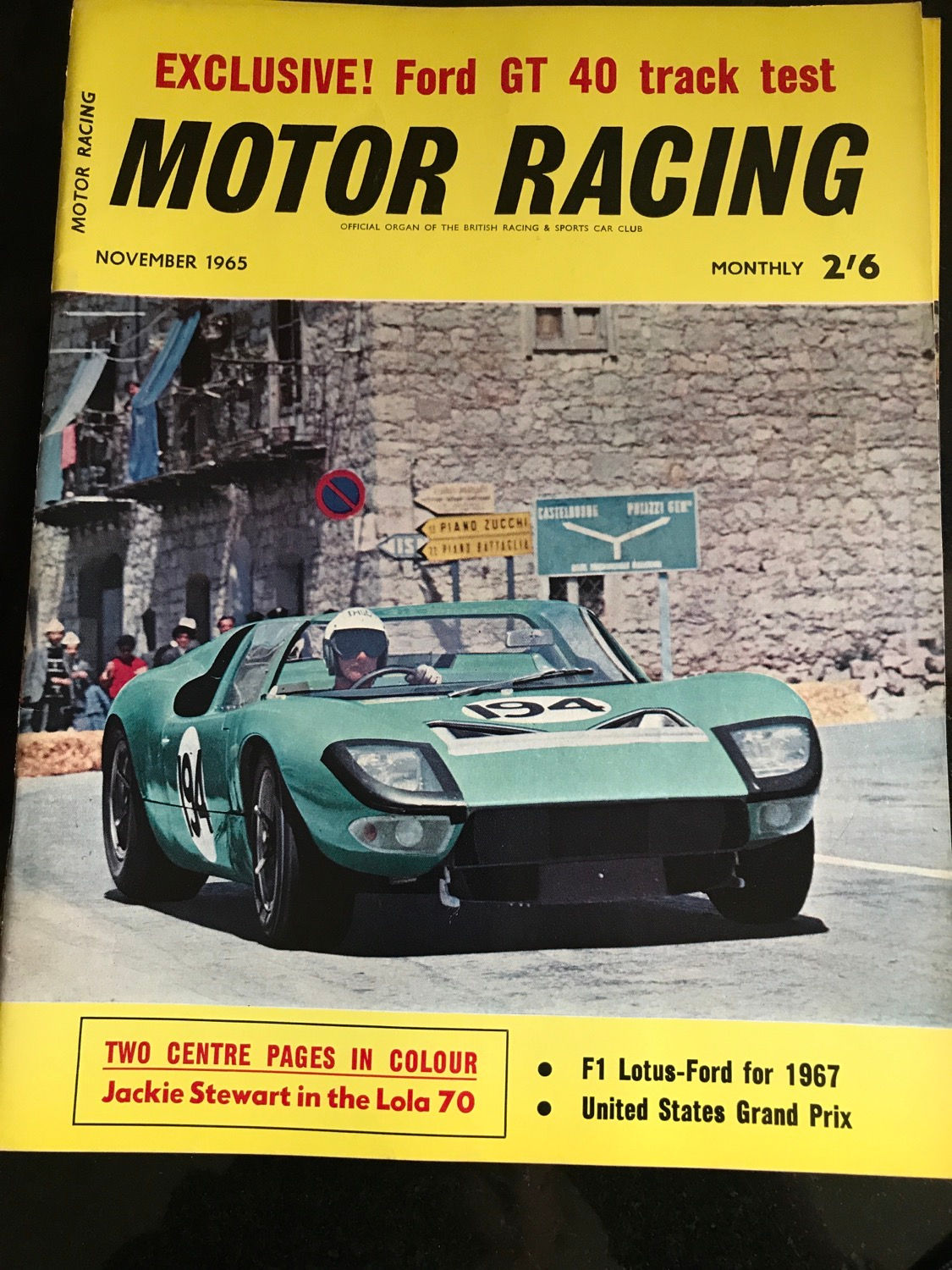 Motor Racing Magazine November 1965 Hill BRM Wins US F1 GP Track Test Ford GT40