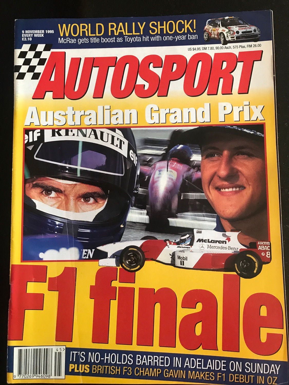 Autosport Magazine 9 November 1995 Jacques Villeneuve Wins Indycar Title Cleland