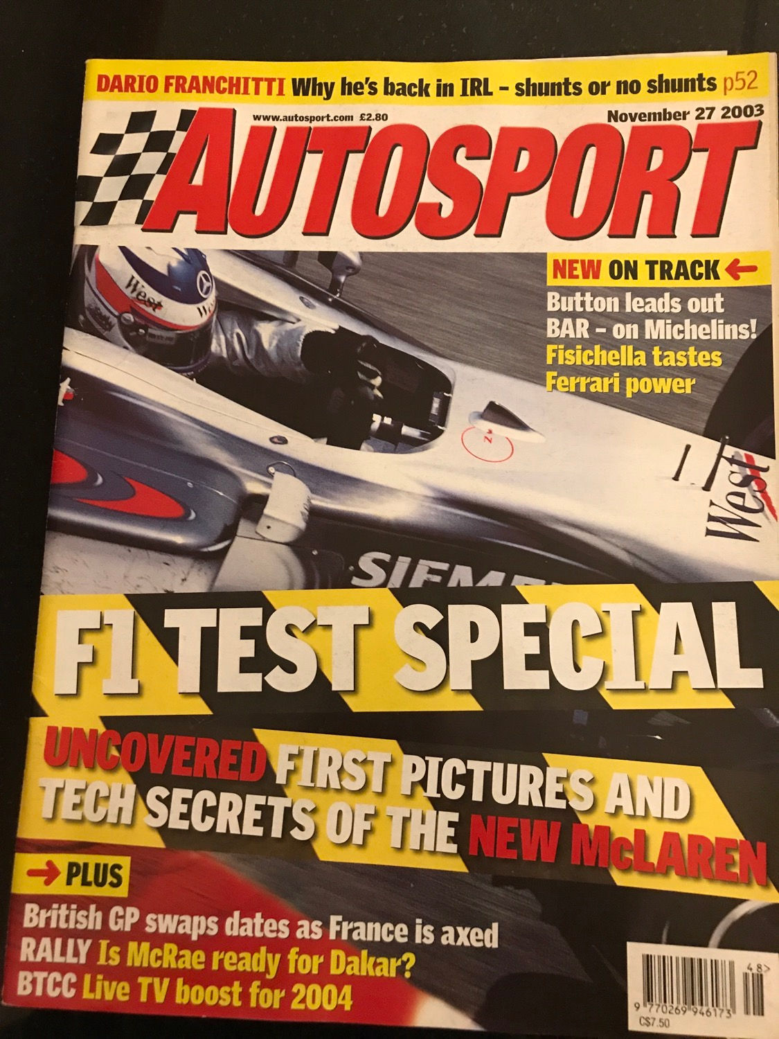 Autosport Magazine 27 November 2003 ETCC & FIA GT Season Review Bathurst 24hrs