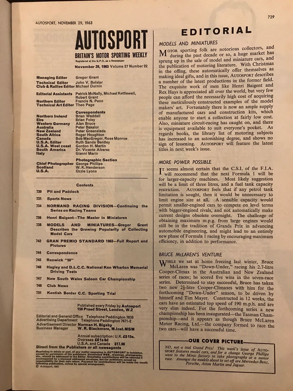 Thumbnail: Autosport 29 November 1963 Mercedes wins Gran Premio Argentine Bob Jane wins NSW