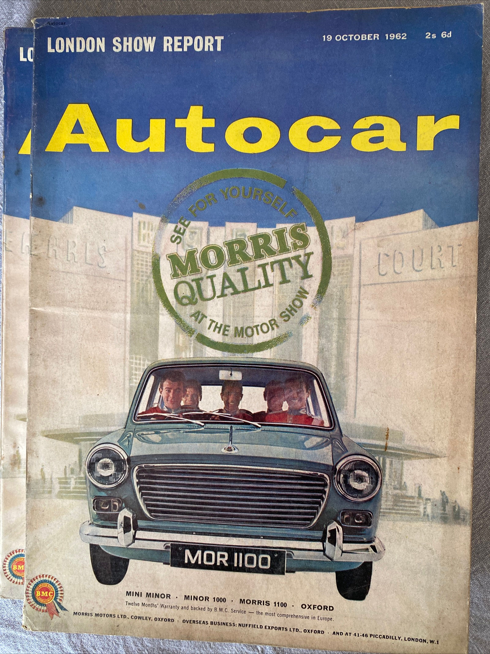 Autocar Magazine 19 October 1962 London Motorshow Report Triumph Spitfire Ford