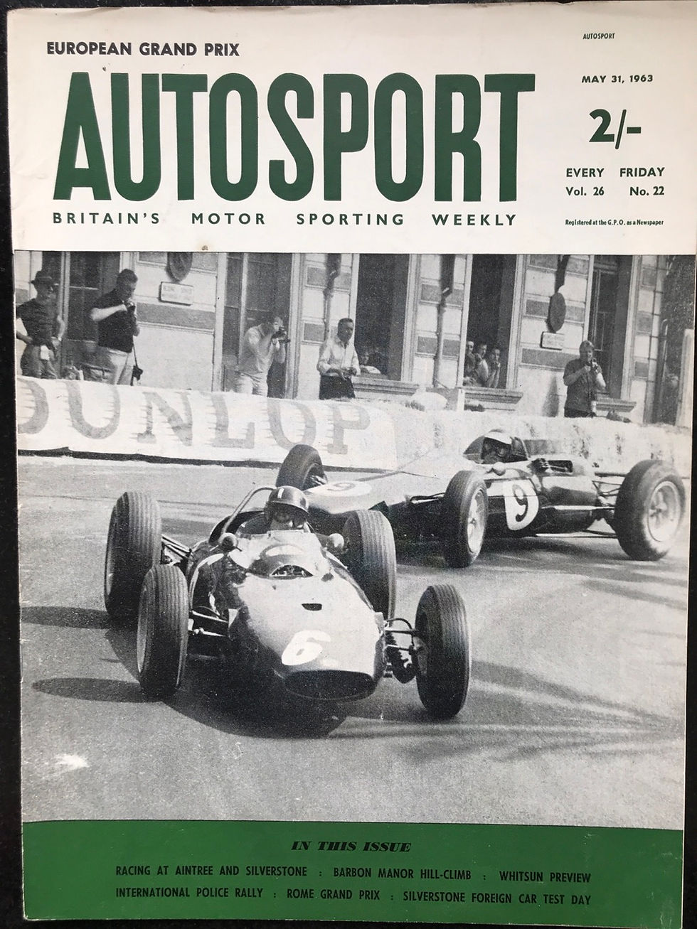 Thumbnail: Autosport 31 May 1963 Graham Hill BRM wins Rome F1 GP Acropolis rally