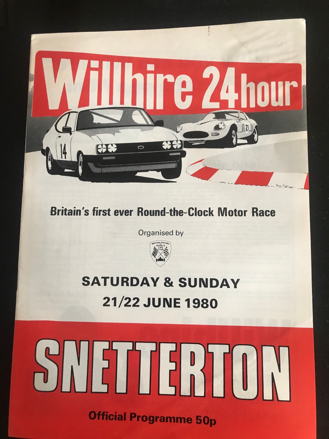Race Programme 21/22 June 1980 Snetterton 1st Willhire 24hrs Formula Ford A4