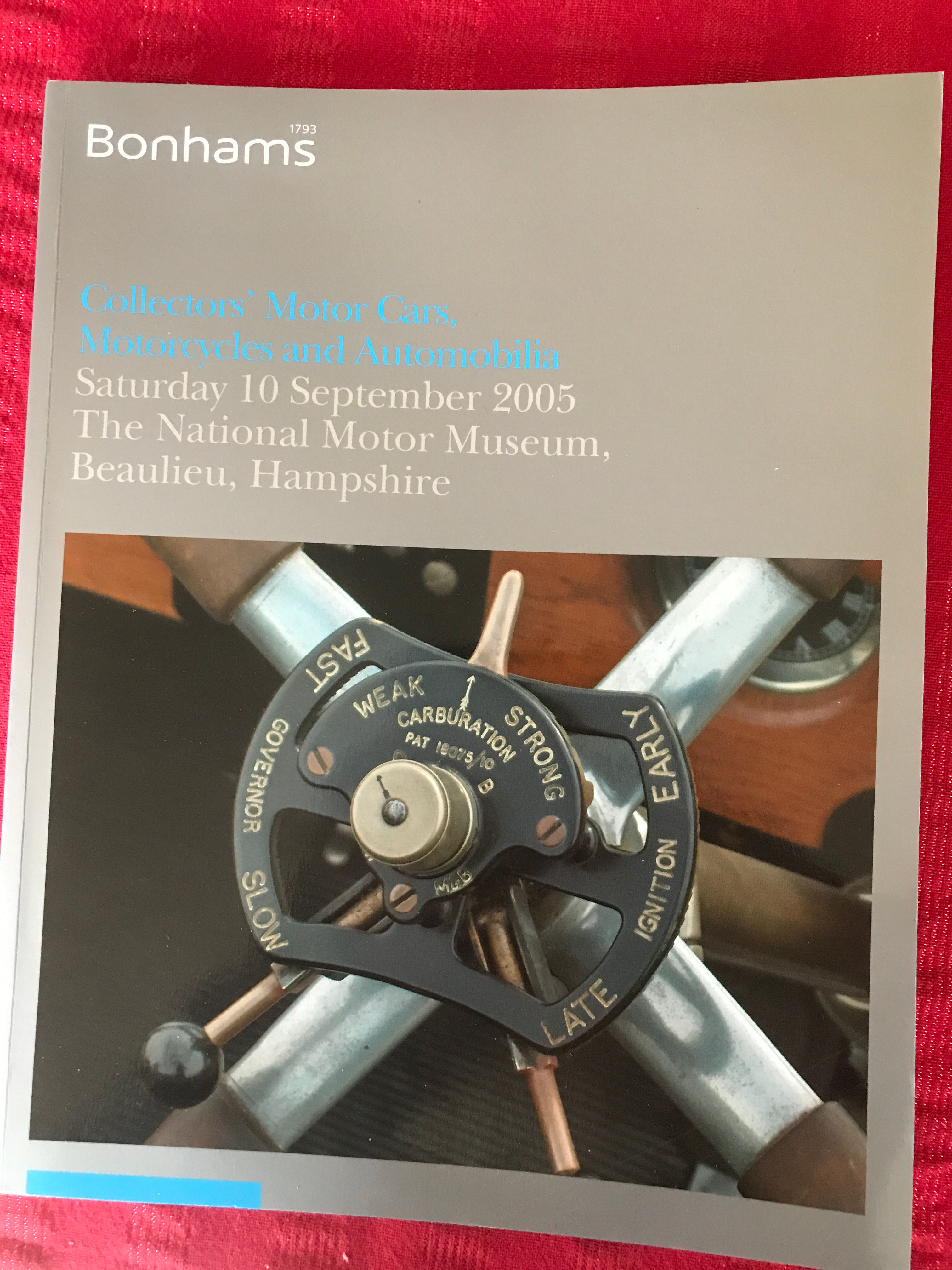 Bonhams Auction Catalogue September 2005 Beaulieu UK Motor Cars Motorcycles