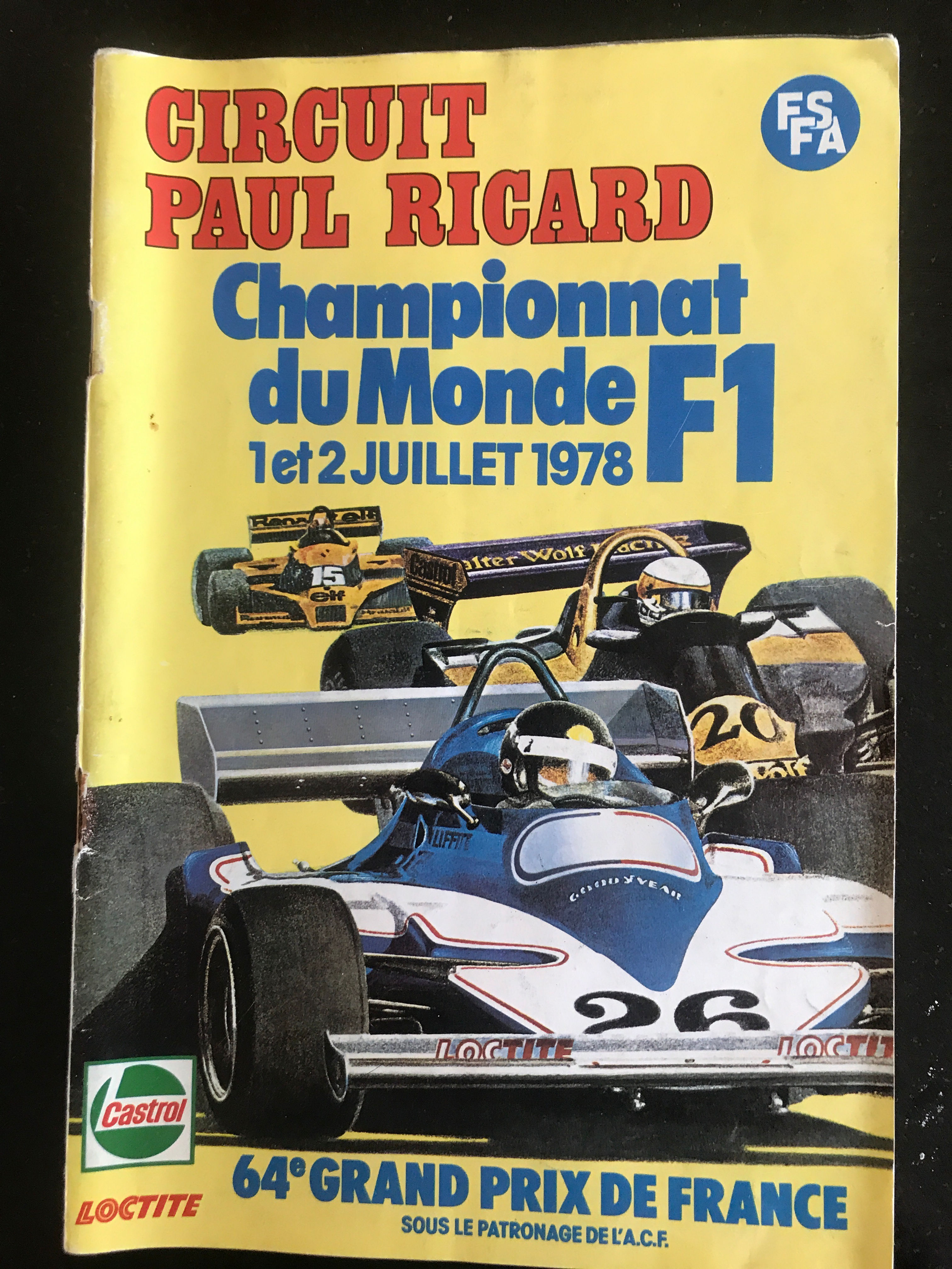 Official Race Programme 2 July 1978 Paul Ricard French Formula 1 Grand Prix F3