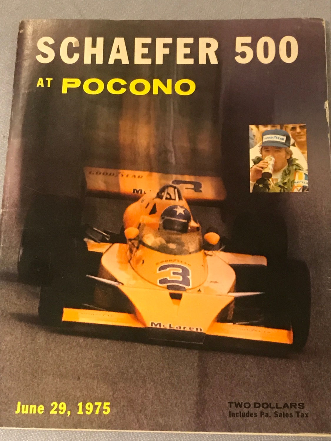 Race Programme 29 June 1975 Pocono Scaefer 500 Indycar USAC Rutherford Unser A4