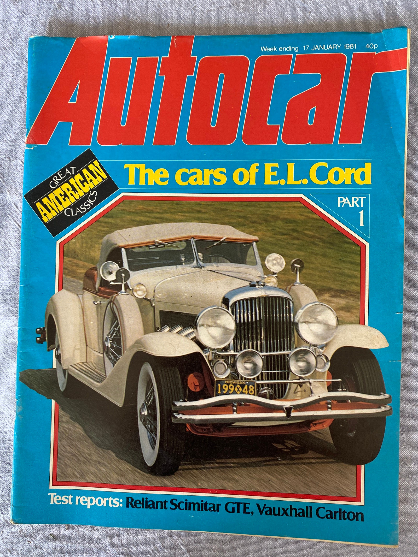 Autocar Magazine 17 January 1981 Test Reliant Scimitar GTE Vauxhall Carlton 