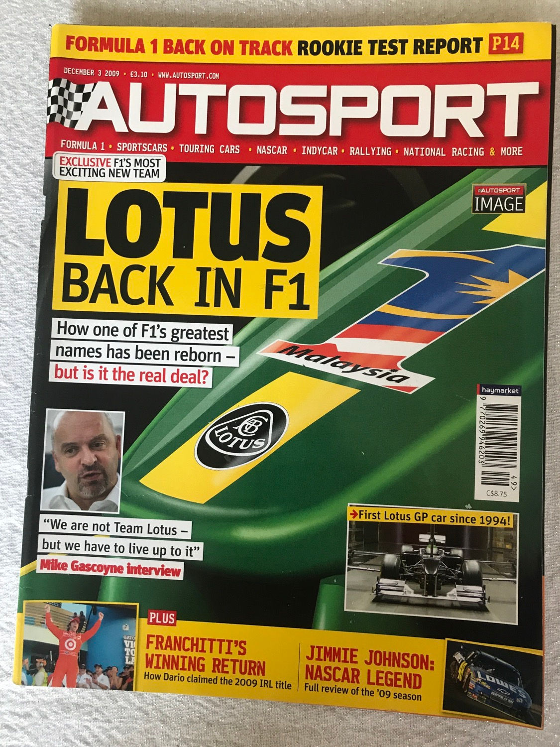 Autosport Magazine 3 December 2009 Indycar Season Review Franchitti Champion 