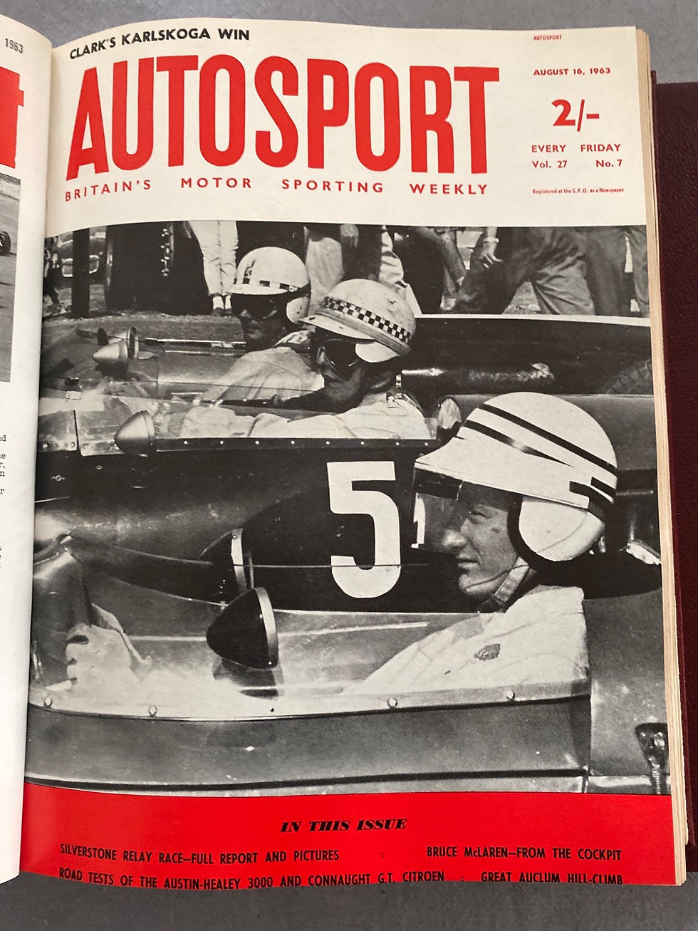 Thumbnail: Autosport official bound volume 27 July to December 1963 with index 