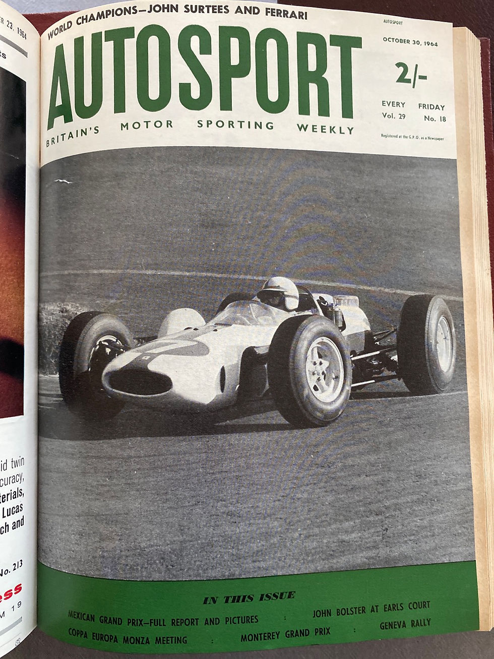 Thumbnail: Autosport official bound volume 29 July to December 1964 with index