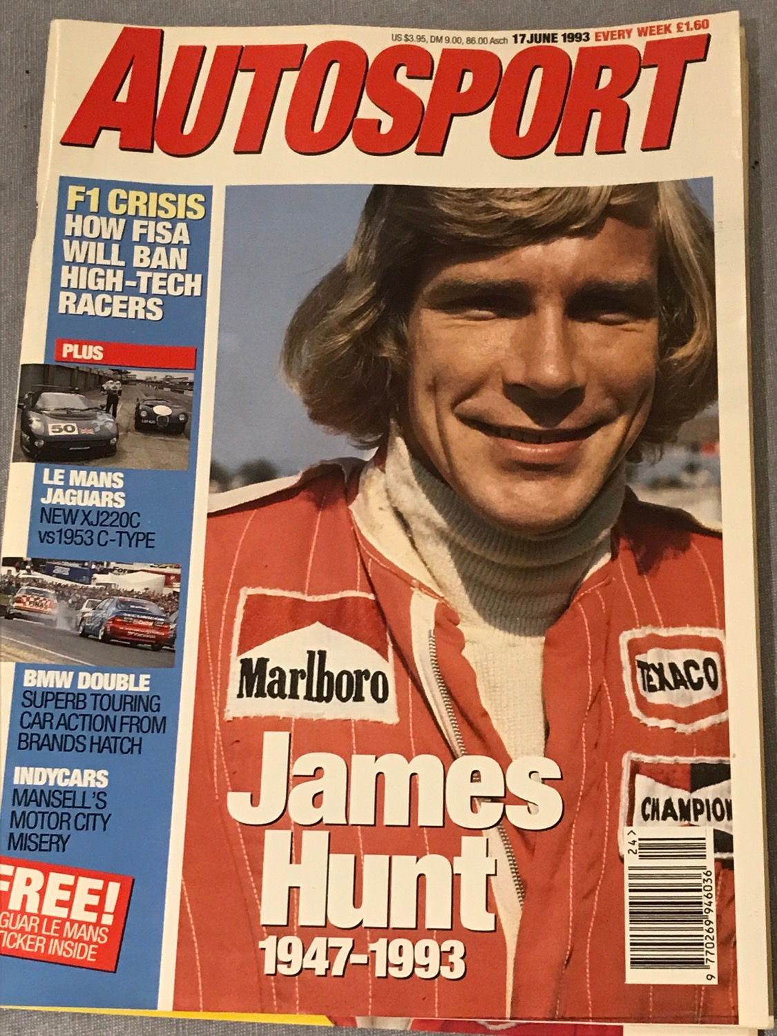 Autosport Magazine 17 June 1993 Prost Wins Canadian F1 GP Obituary James Hunt