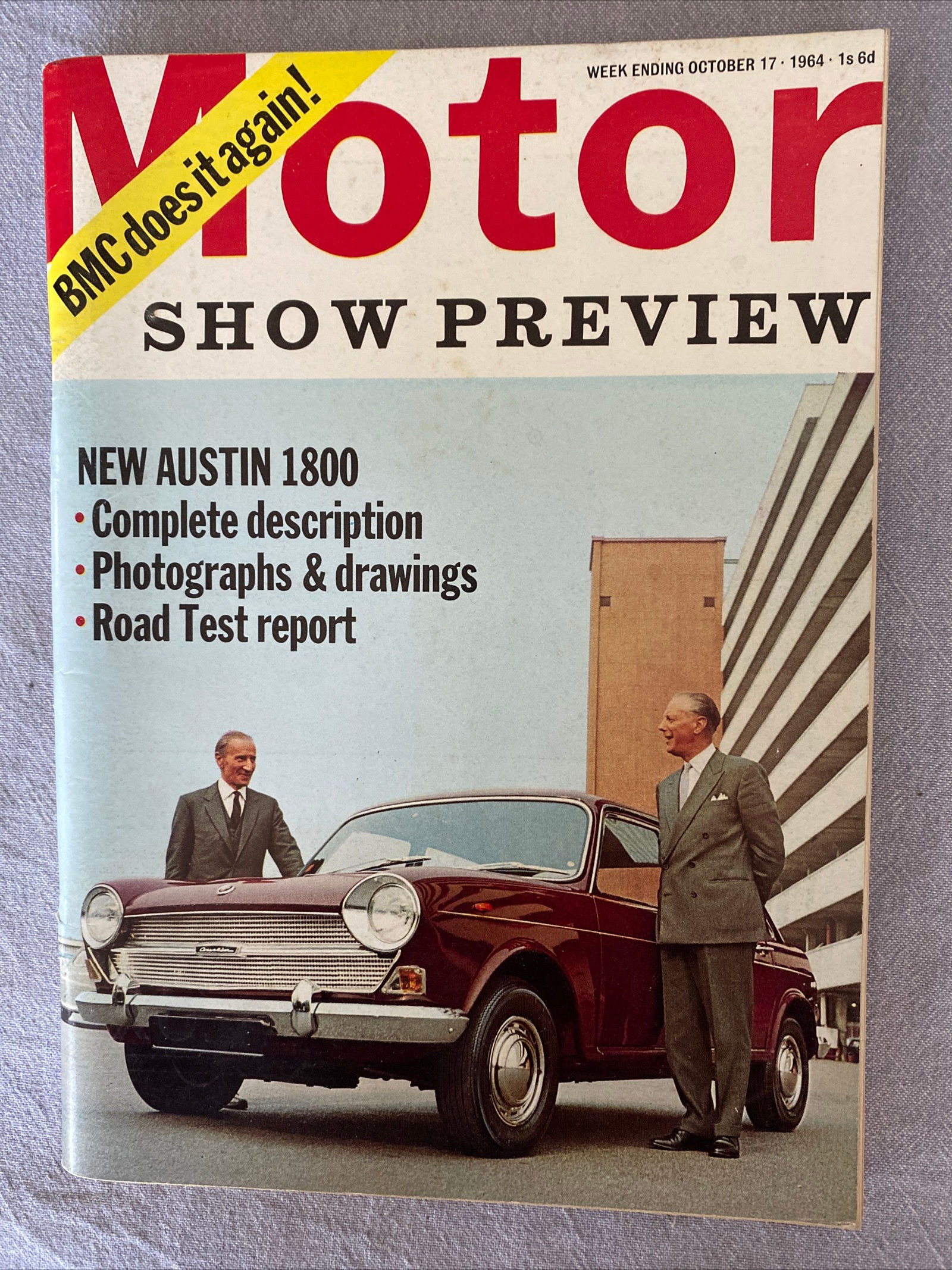 The Motor magazine 17 October 1964 London Motorshow Test Austin 1800 Singer
