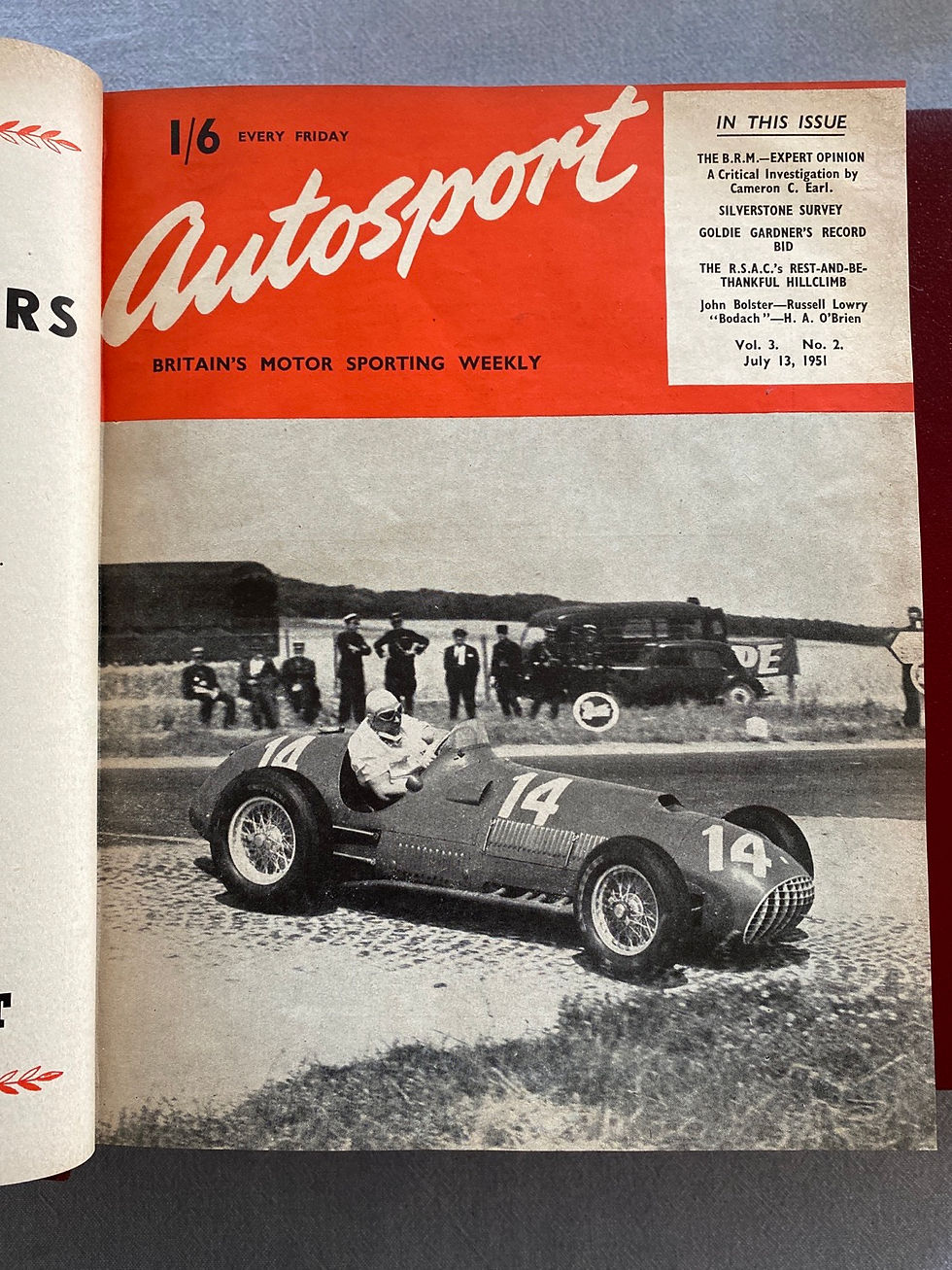 Thumbnail: Autosport official bound volume 3 July to December 1951 with index 