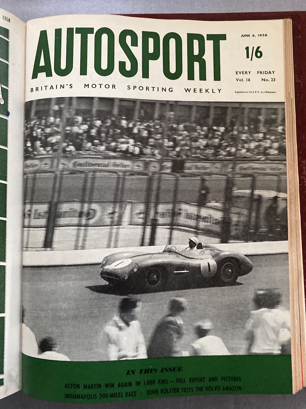 Thumbnail: Autosport official bound volume 16 January to June 1958 with index