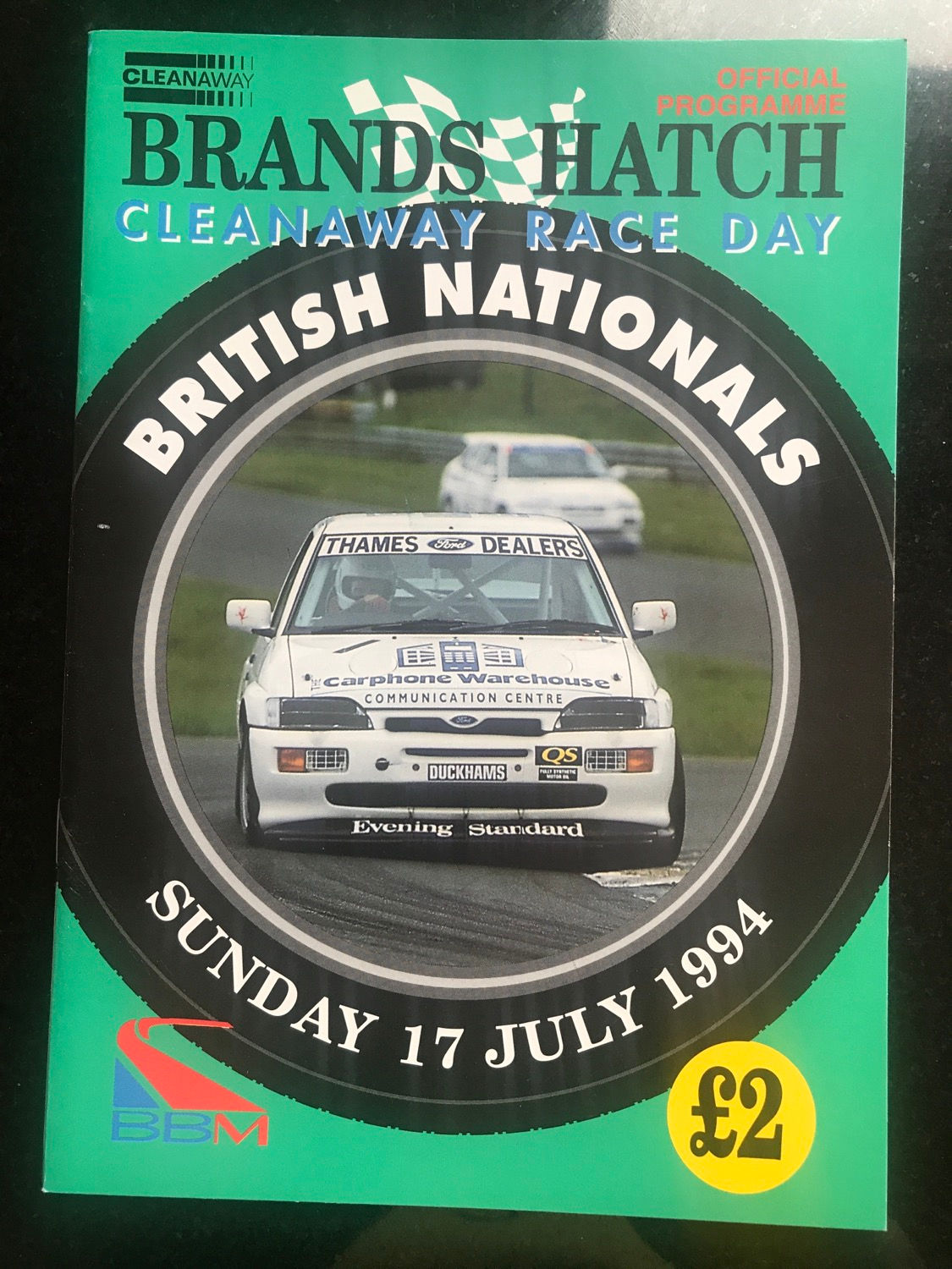 Programme Race Brands Hatch 17 July 1994 Carerham Porsche Formula Ford Saloon A5