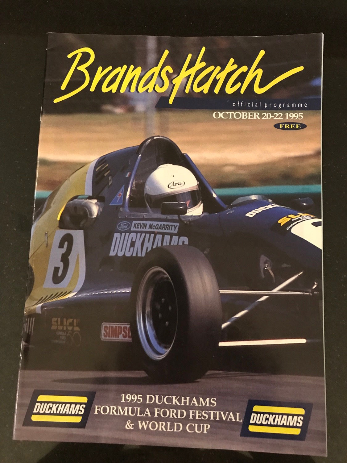 Programme Race Brands Hatch 22 October 1995 Formula Ford Festival World Cup A4