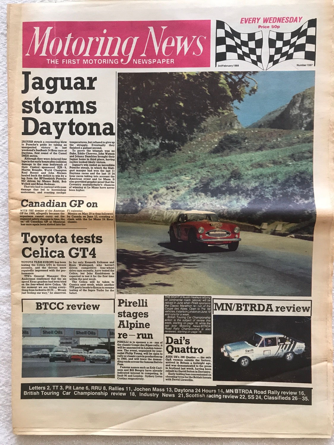 Motoring News 3 February 1988 British Touring Cars Season Review BTCC Daytona