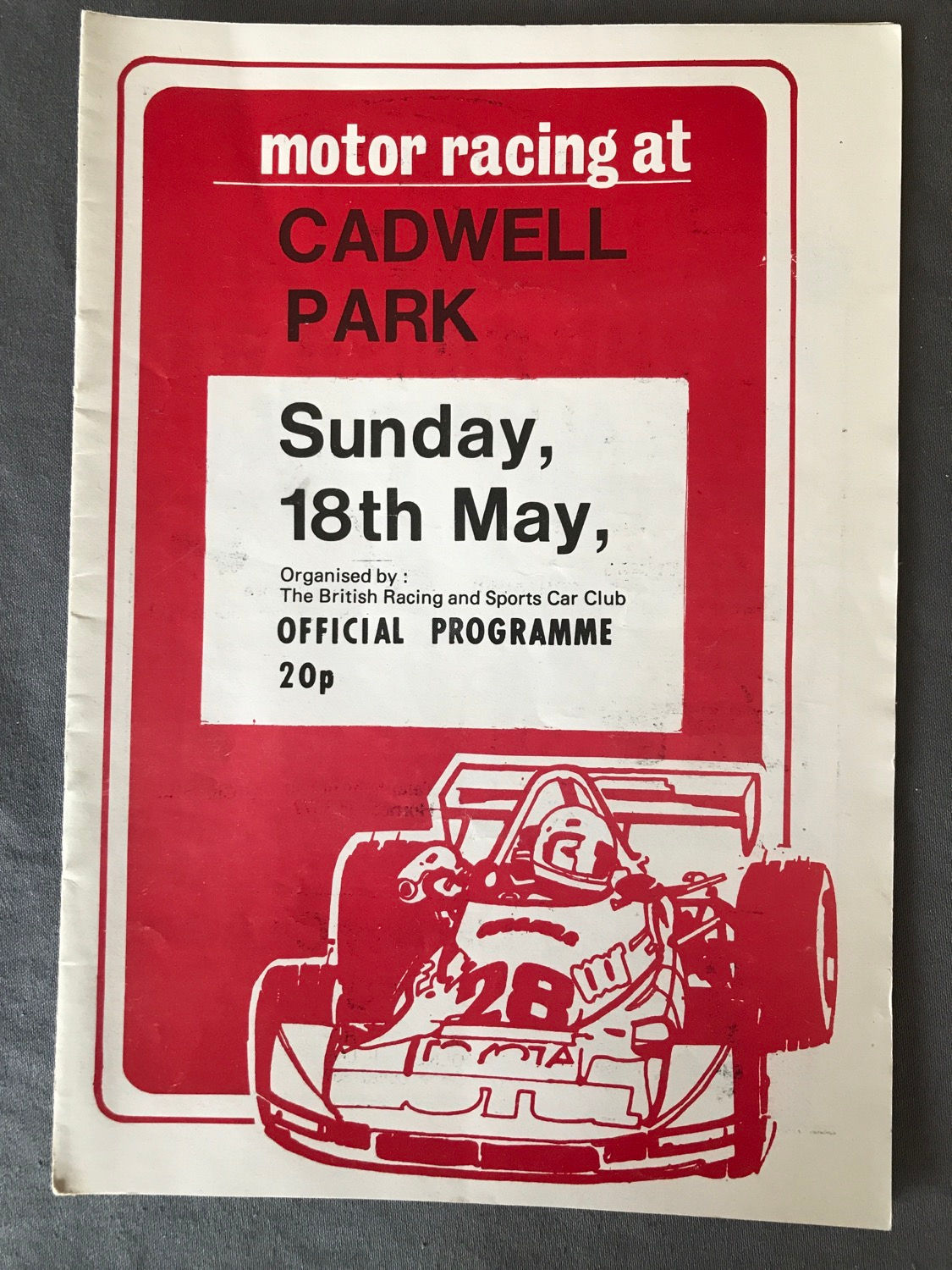 Race Programme Cadwell Park 18 May 1980 Renault 5 Formula  Ford Mini Sports  A5
