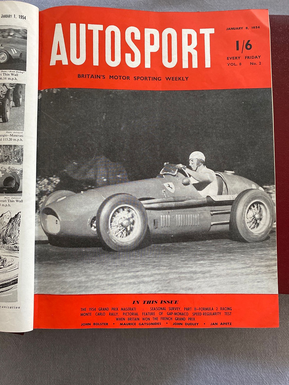 Thumbnail: Autosport official bound volume 8 January to June 1954 with index 