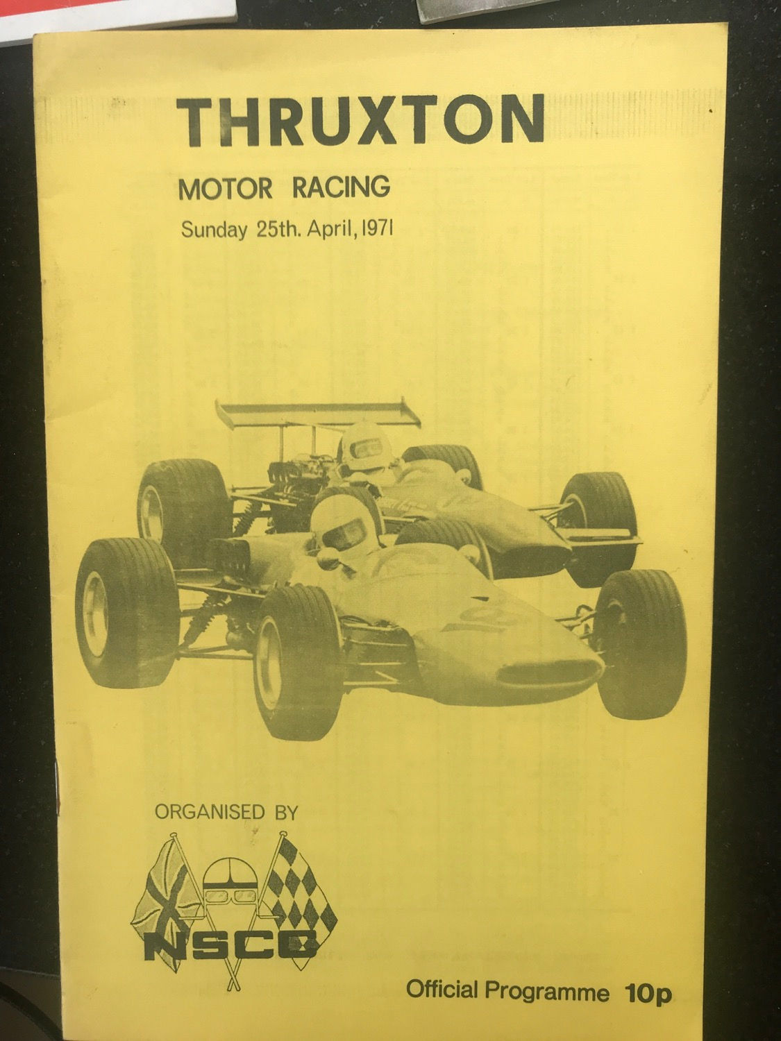 Race Programme Thruxton 25 April 1971 Sports Formula Ford Saloons A5 