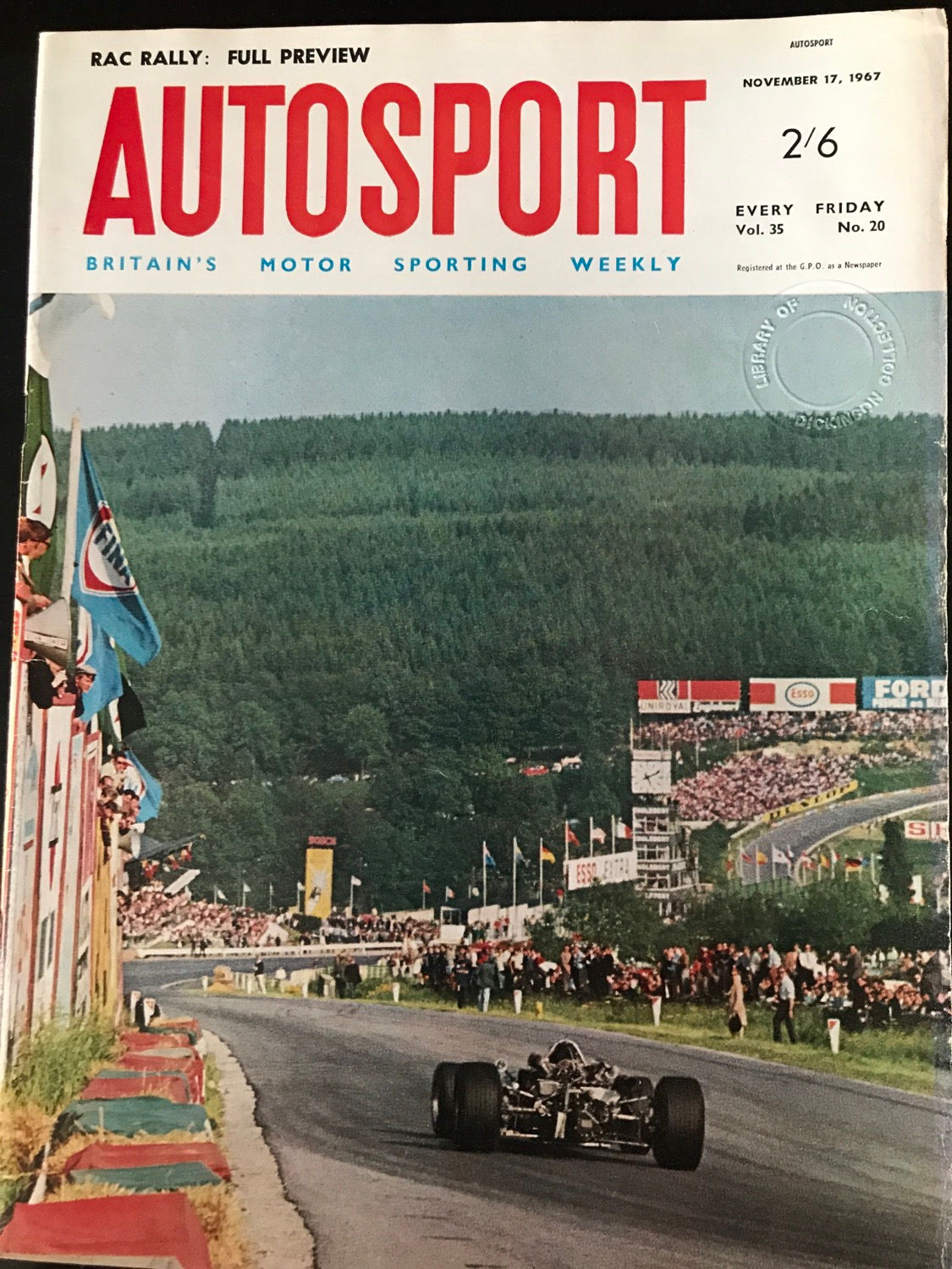 Autosport 17 November 1967 Munari Lancia WinTour De Corse test 7 litre AC Cobra
