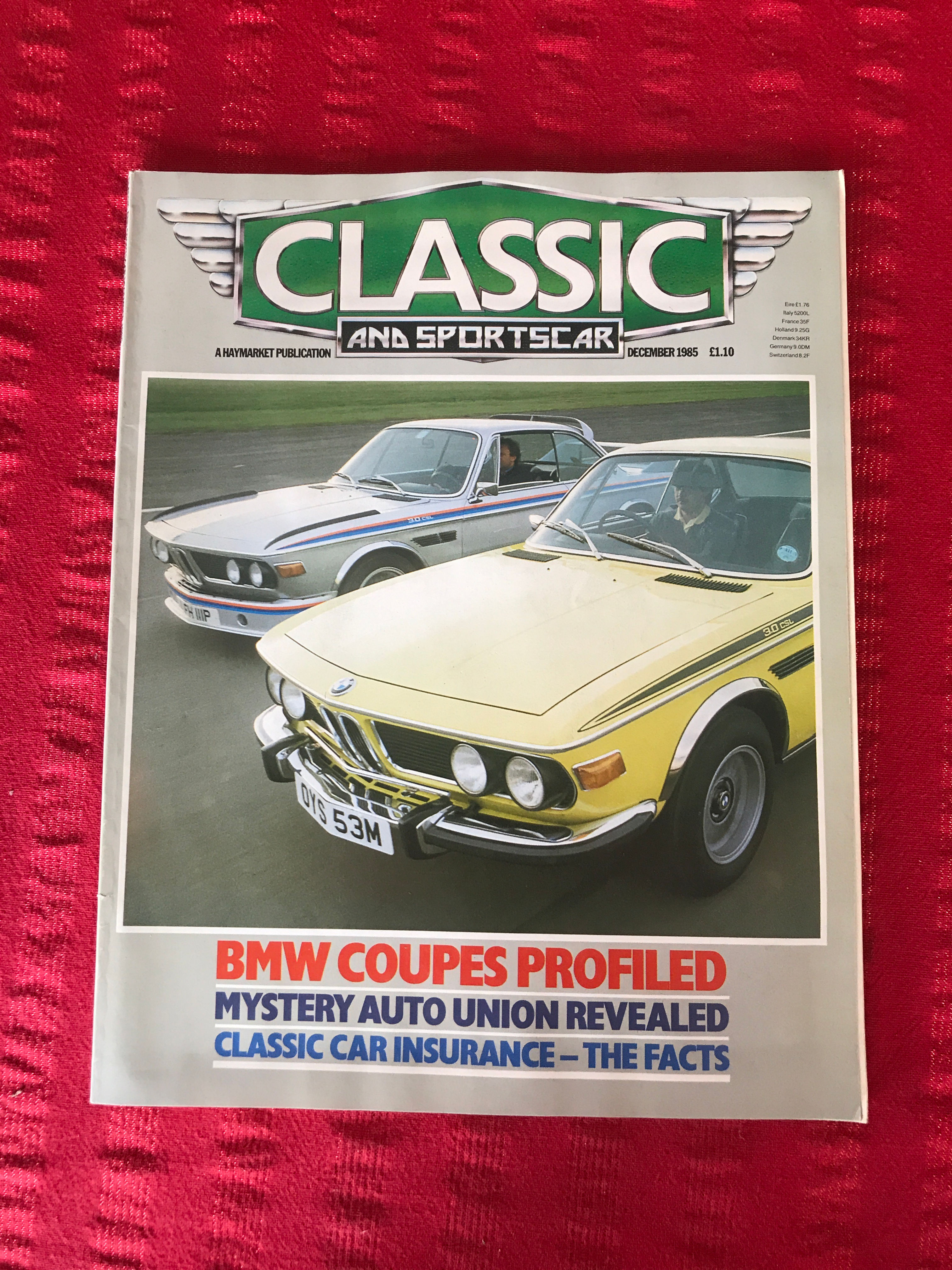 Classics And Sportscar Magazine December 1985 BMS Coupé CSL Auto Union Trojan