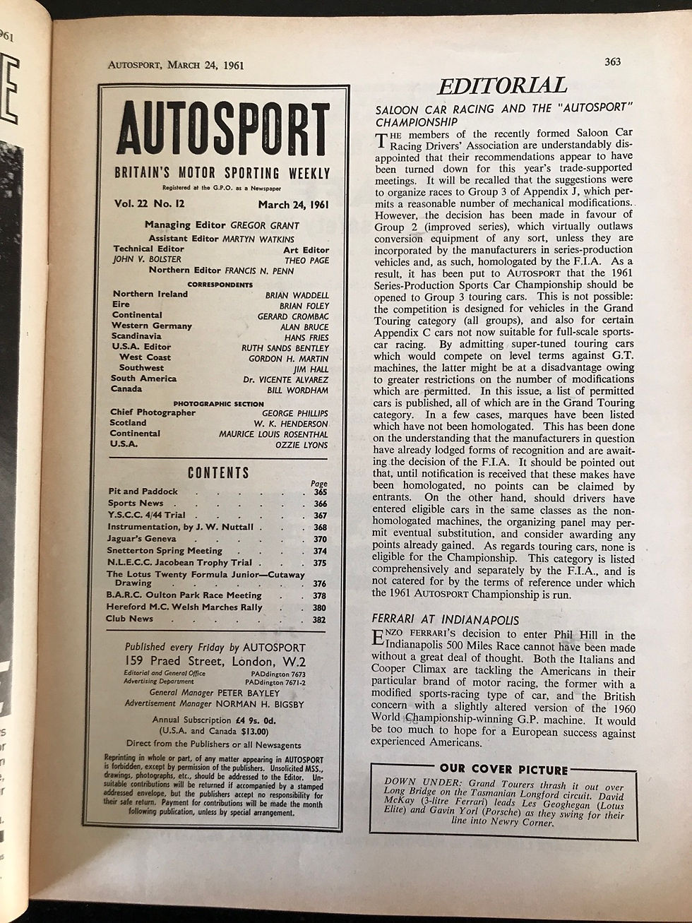 Thumbnail: Autosport 24 March 1961 Lotus 20 cutaway drawing Jaguar E type Geneva Motorshow 