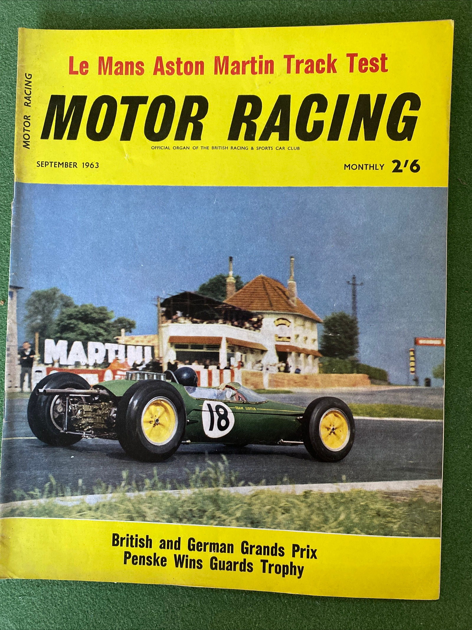 Motor Racing Magazine 1963 September Test Le Mans Aston Martin DB4GT German F1 